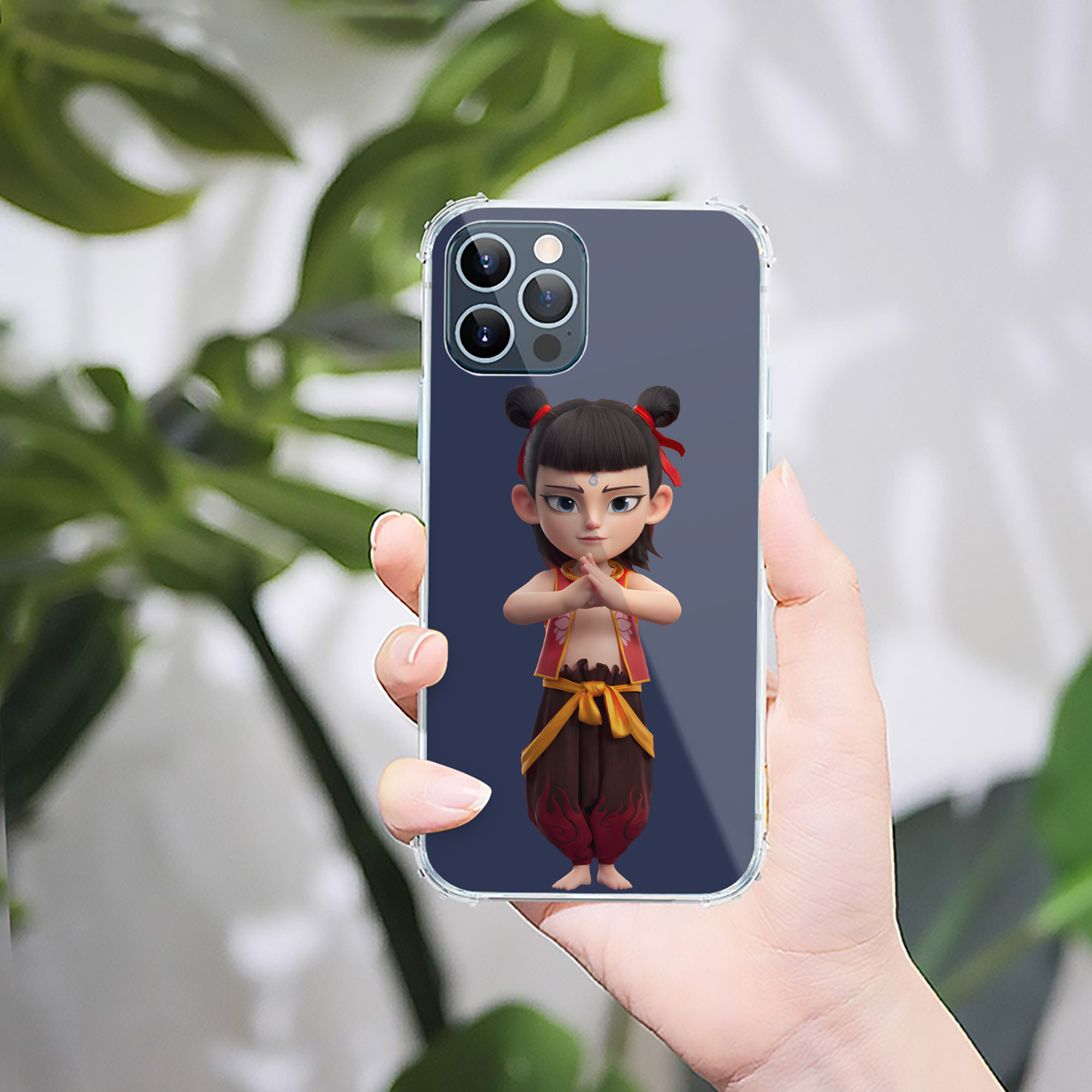 （画像用） Ne Zha 2 ナタ 魔童の大暴れ 【iPhone 12シリーズ対応】透明スマホケース（クリアソフトケース）